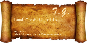Tomásch Gizella névjegykártya