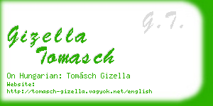 gizella tomasch business card